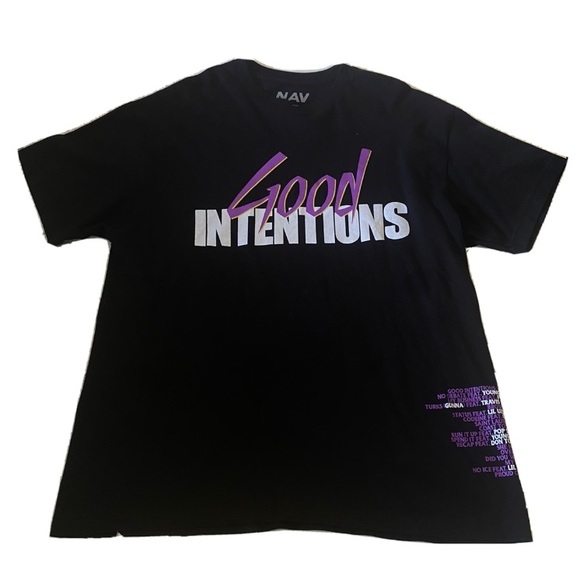 VLONE | Shirts | Vlone X Nav Good Intentions T Shirt Authentic Black | Poshmark